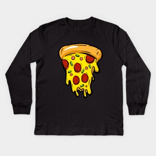 Super Slice Pizza Time Kids Long Sleeve T-Shirt